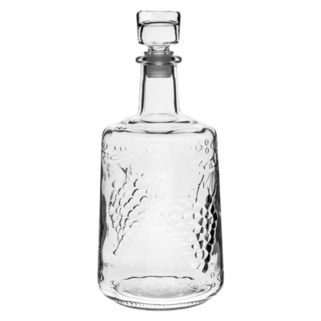 Karafka wiara z korkiem 1,5l biała ornament
