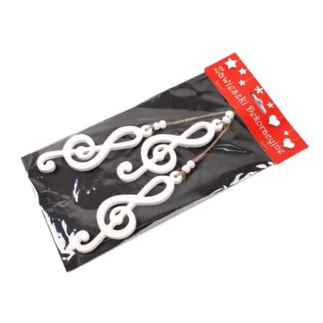 Zawieszki dekoracyjne nutki 3 szt.