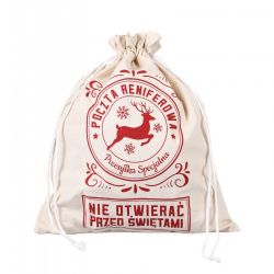 Worek jutowy świąteczny renifer 30x22cm
