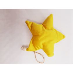 Zawieszka pluszowa gwiazdka żółta