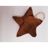 Zawieszka pluszowa gwiazdka brąz