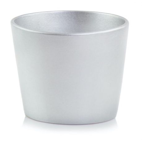 Osłonka ceramiczna Flash srebrna 16x15cm