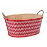 Owalny koszyk z łuby zygzak