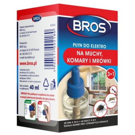 Bros- Płyn do elektrof.na komary 3w1