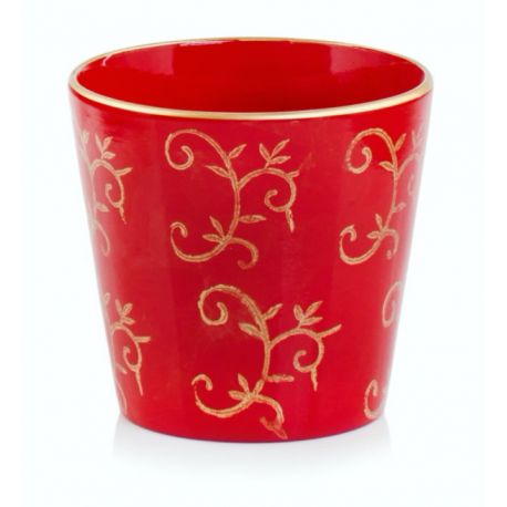 Osłonka retro 15cm czerwona