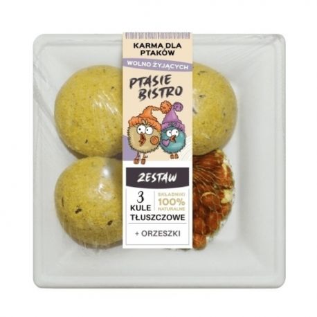 Kula tłuszczowa 3szt +orzechy Ptasie Bistro