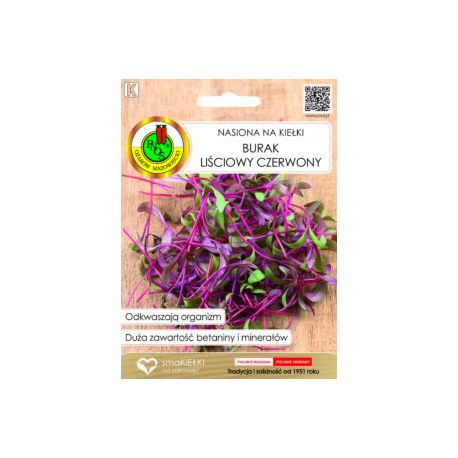 Burak liściowy czerwony na kiełki 10g pnos