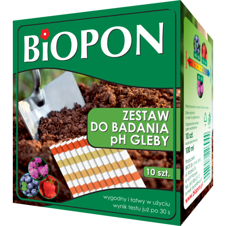 Biopon- Zestaw do badania ph gleby kwasomierz