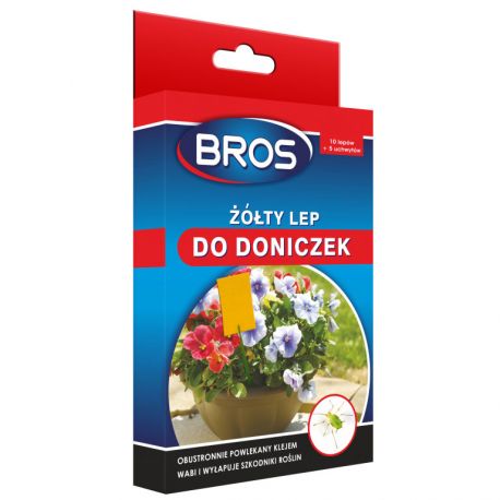 Bros- Lep do doniczek żółty arkusz kleisty